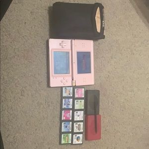 Pink Nintendo DS Lite With Games
